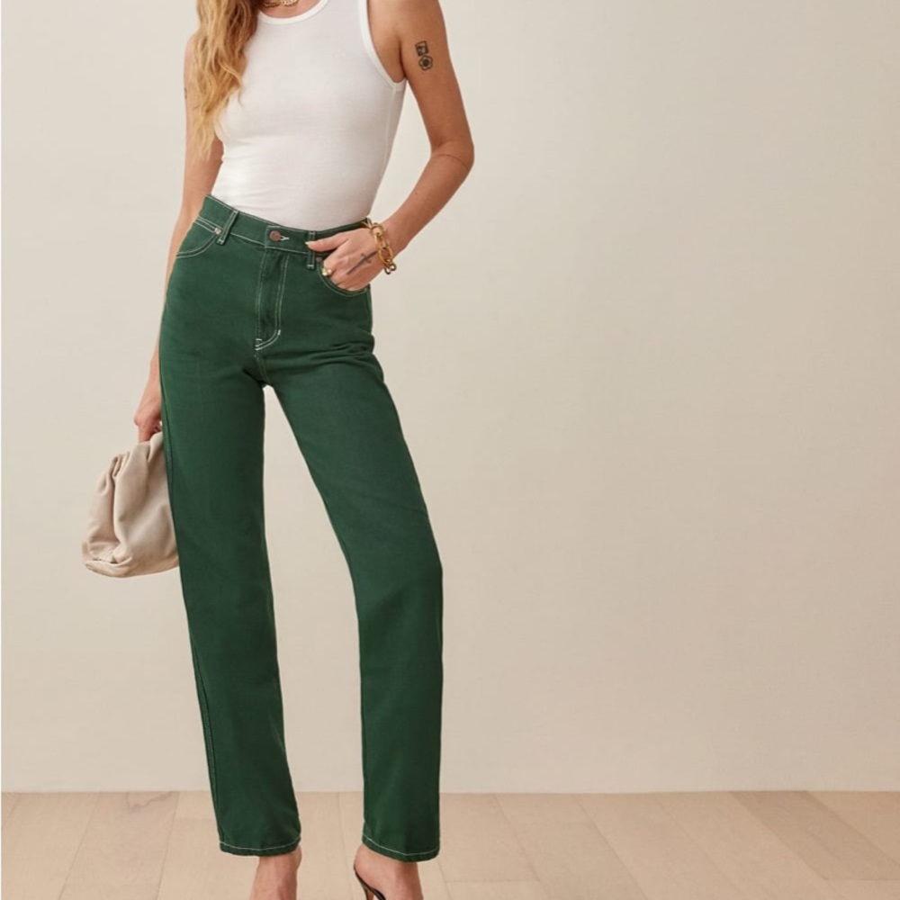 Reformation high rise cowboy jeans